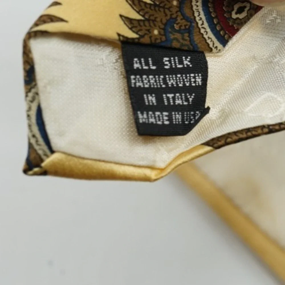 CHRISTIAN DIOR MONSIEUR Yellow  Tie 100% Silk Men's‎ ~ 57